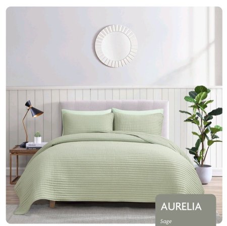 - 11210063 طقم شرشف سرير 6قطع CHIC AURELIA SAGE DOUBLE 240×220